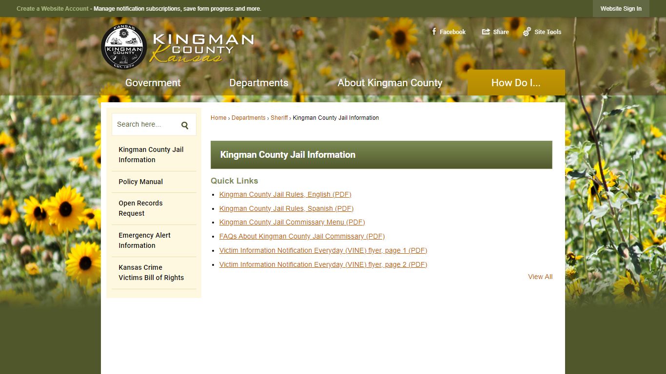 Kingman County Jail Information | Kingman County, KS - Official Website